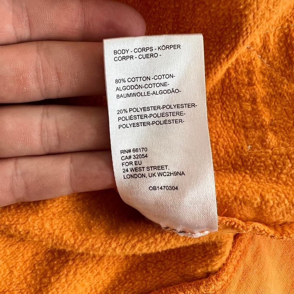 BDG Urban Outfitters Indie skater tangerine Orange half zip sweater Men's Medium - Picture 5 of 8